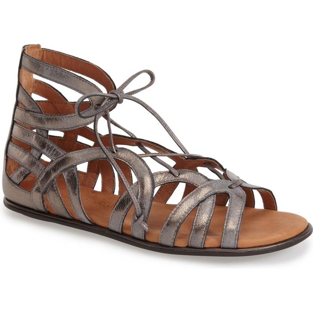 Gentle Souls Break My Heart 3 Graphite Sandals